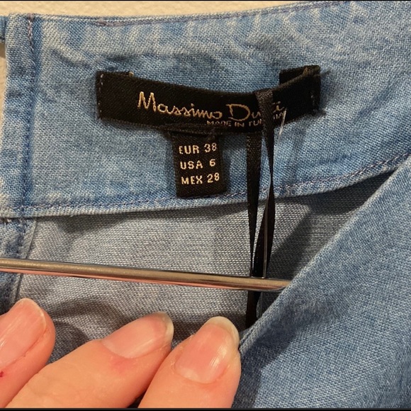 Massimo Dutti brand new light denim jean top - Picture 3 of 6